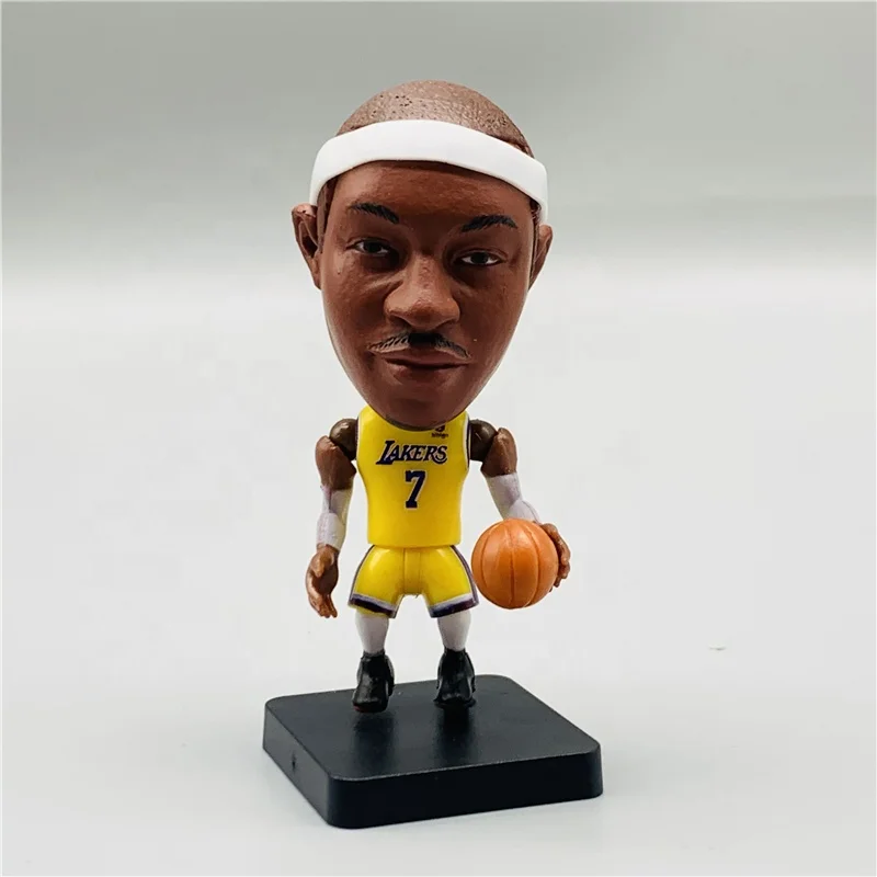 Soccerwe 6 # LeBron James 7 см коллекционный желтый комплект миниатюрная фигурка баскетбольная звезда для фанатов и дисплея