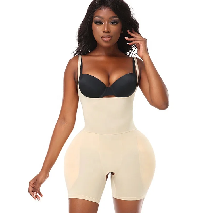 Women Fajas BBL Pads High Waist Tummy Control Shorts Bodysuit Butt lifter Shapewear Padded Butt Body Shaper for Bigger Butt