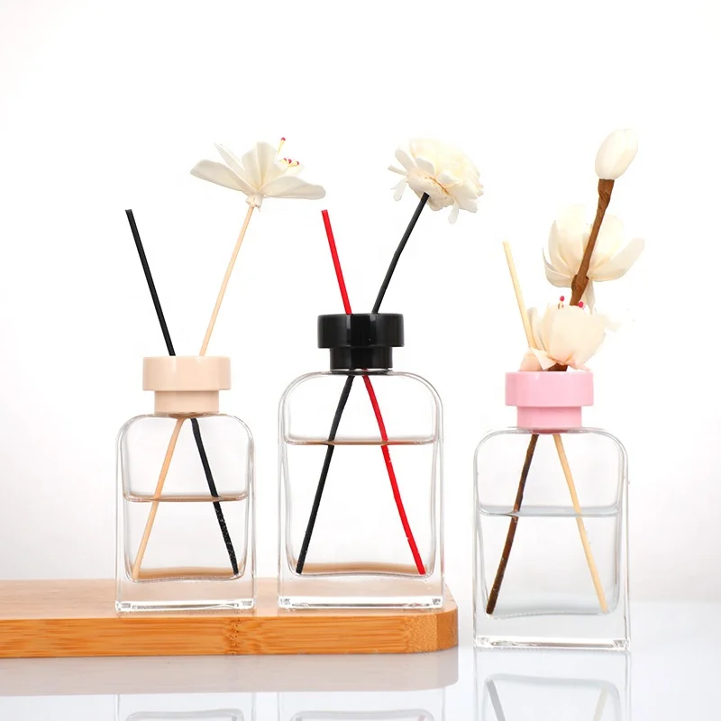 100ml/3.4oz Empty Refillable Transparent Glass Diffuser Bottle Reed Diffuser Aromatherapy Container Fragrance Accessories