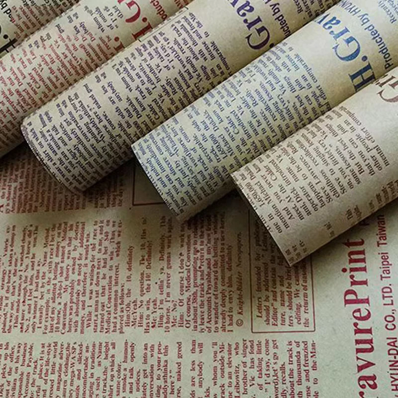 Wholesale Promotion Love Letter Double Sided Vintage Flower Packaging Kraft Paper Gift Flower Wrapping Paper Wrapping For Gift
