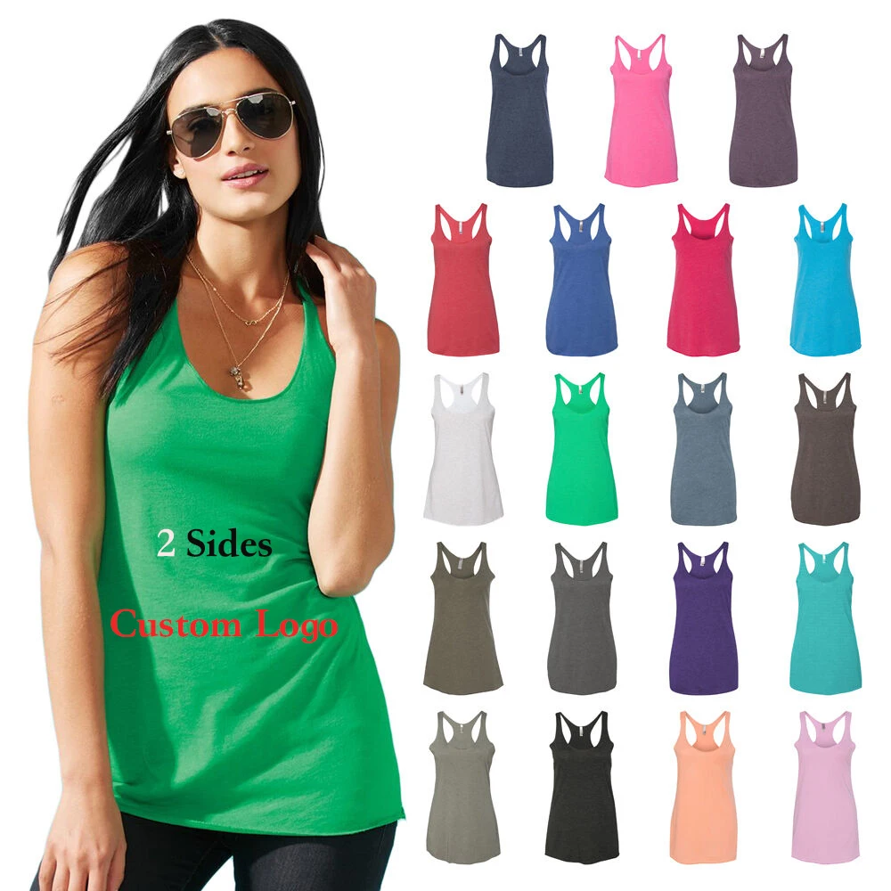 Женская майка для фитнеса с принтом на заказ, Женская майка для тренировок в тренажерном зале