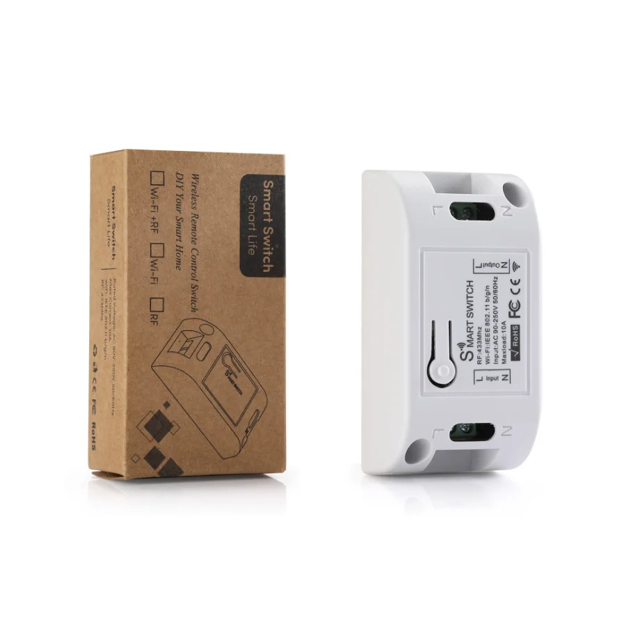 
Universal Wifi smart switch breaker Wireless switch breaker Timing RF433 wireless remote controller DIY RF remote switch 