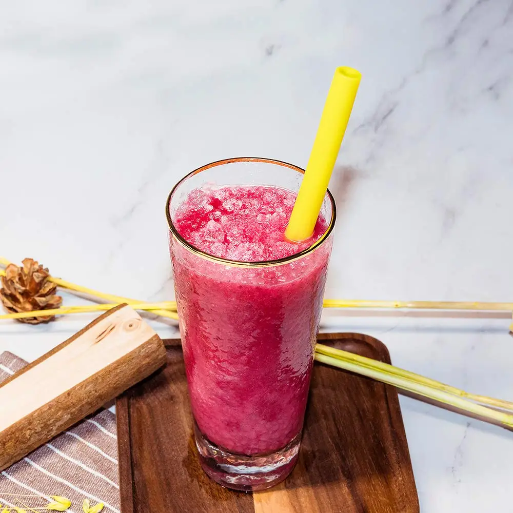 Eco-Friendly Reusable Silicone Straight Drinking Straws With Cleaning Brushes