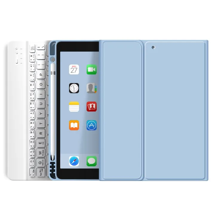 
Folio tablet case with keyboard for iPad 6th generation 9.7 keyboard case with pencil holder 