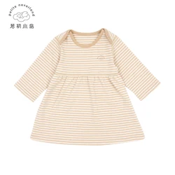 ТРАПЕЦИЕВИДНОЕ ПЛАТЬЕ из 100% органического хлопка для маленьких девочек от 6 до 12 месяцев