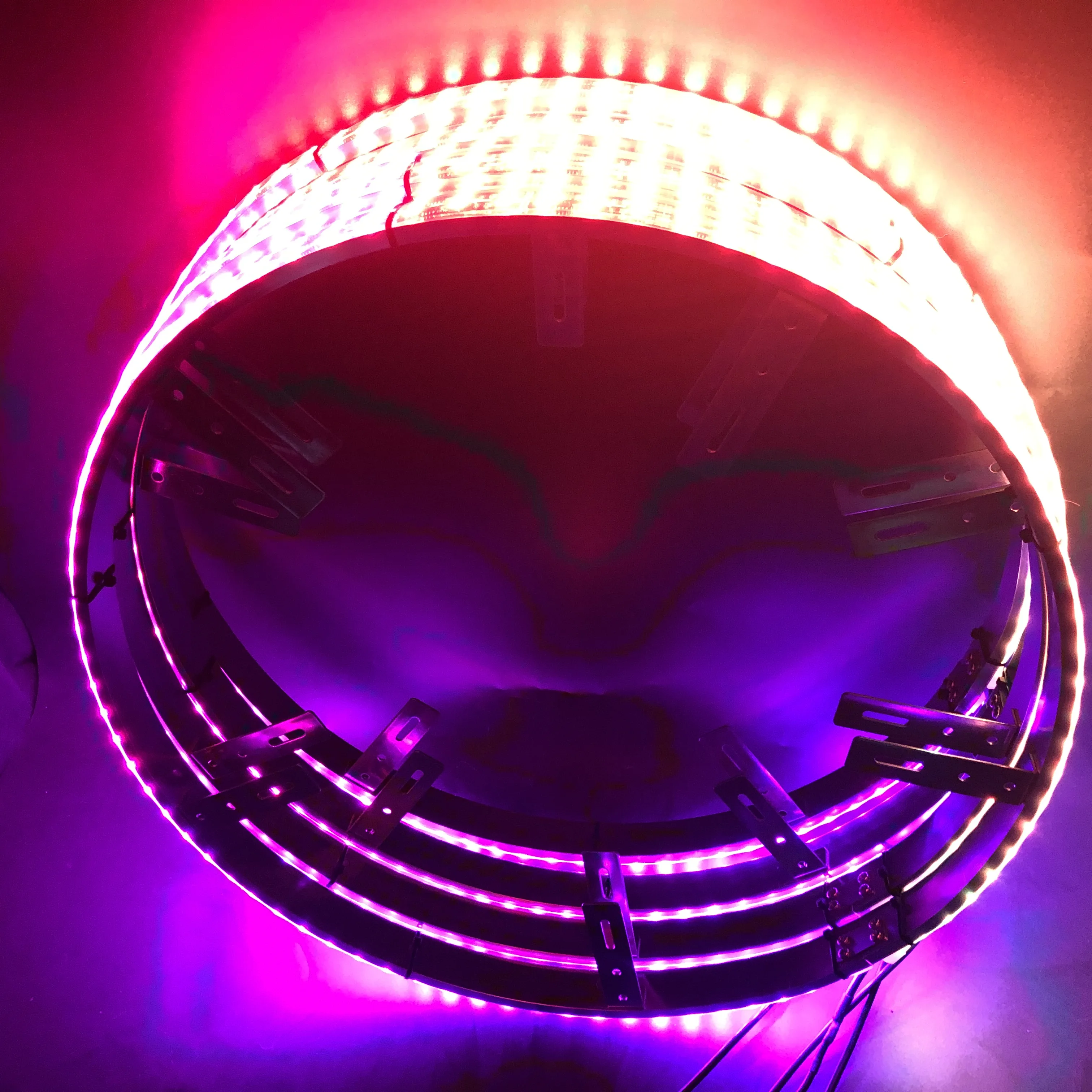 17 5 фары обода грузовика 2-рядные светодиодные RGB для колес автомобиля