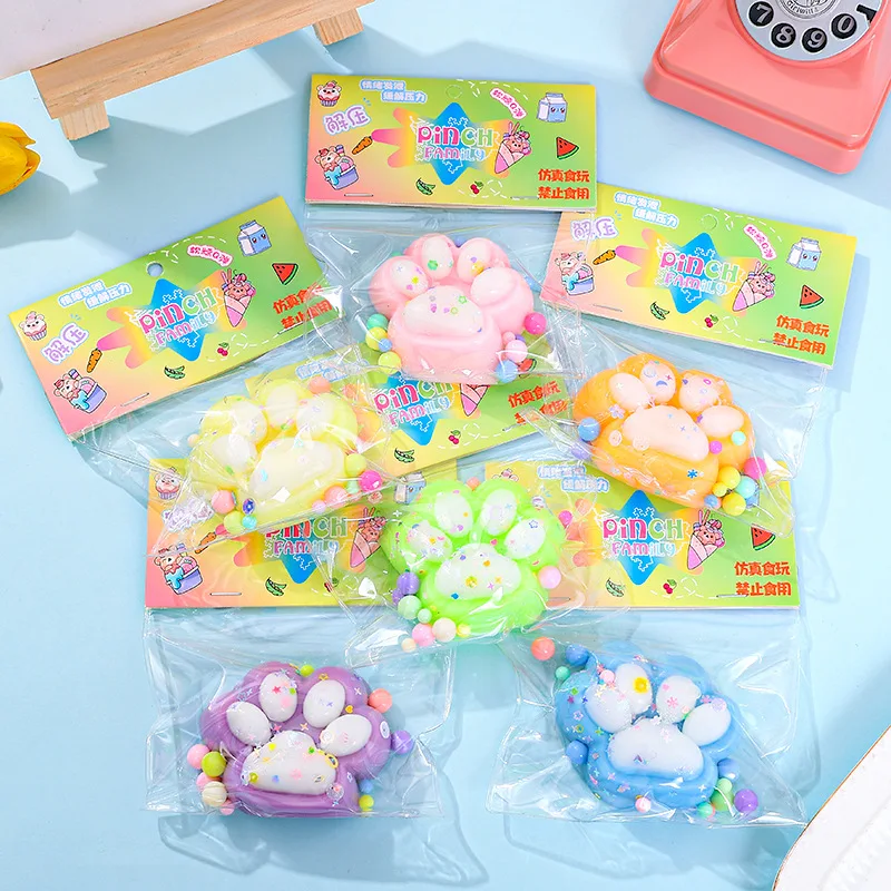 Wholesale TPR Cat Paw Toy Unisex Slow Rebound Hamster Claw Squeeze Gift Factory Direct Sale