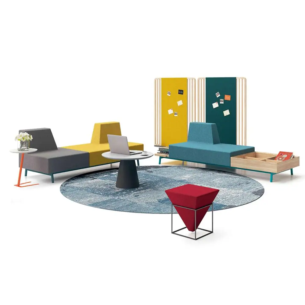 High quality modern modular office fabric sectional sofa