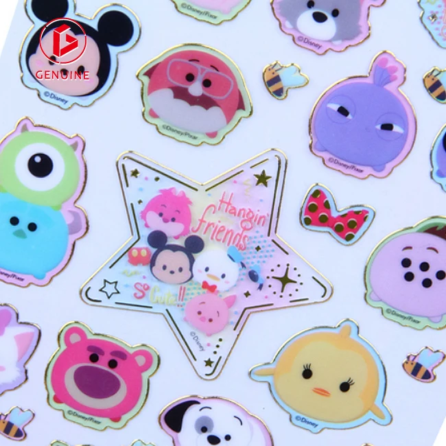 Self Adhesive Custom Kiss Cut Sticker heart Kids cartoon Stickers