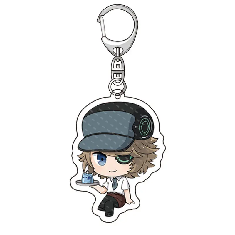 SHTONE персонализированный аниме брелок ПВХ двойной металлический брелок с логотипом на заказ акриловый брелок для ключей
