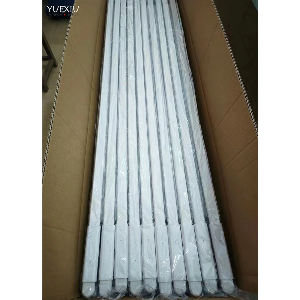 Wholesale Factory Manufacture White Pvc Window Shade Cordless Roller Blinds Wand Pulling Lever Rod System