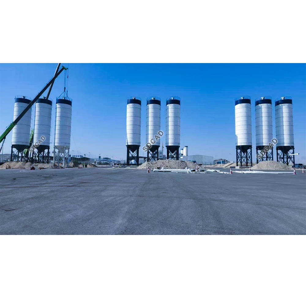 SDCAD  70-120 mesh sand White cement silo outdoor cement storage silo