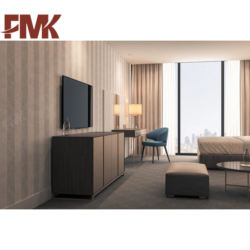 
Commercial Luxury Vietnam Hotel Bedroom Furniture Project High Glossy Wooden Hotel Furniture 