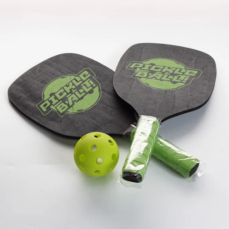 New High Quality Racket Customized Outdoor Wooden Beach Racket Pickle Paddle Ball Rackets Racquets Pickle Ball Set