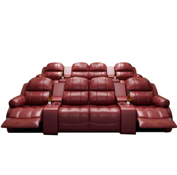 Factory customized home theater recliner sofa leather cinema electric power recliner Lounge theater furniture