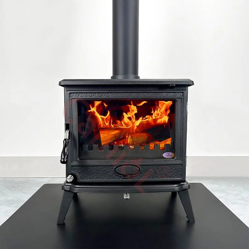 European Casting Metal Corten Steel Cast Iron Indoor Wood Freestanding Burning Wooden Stove Fire Place