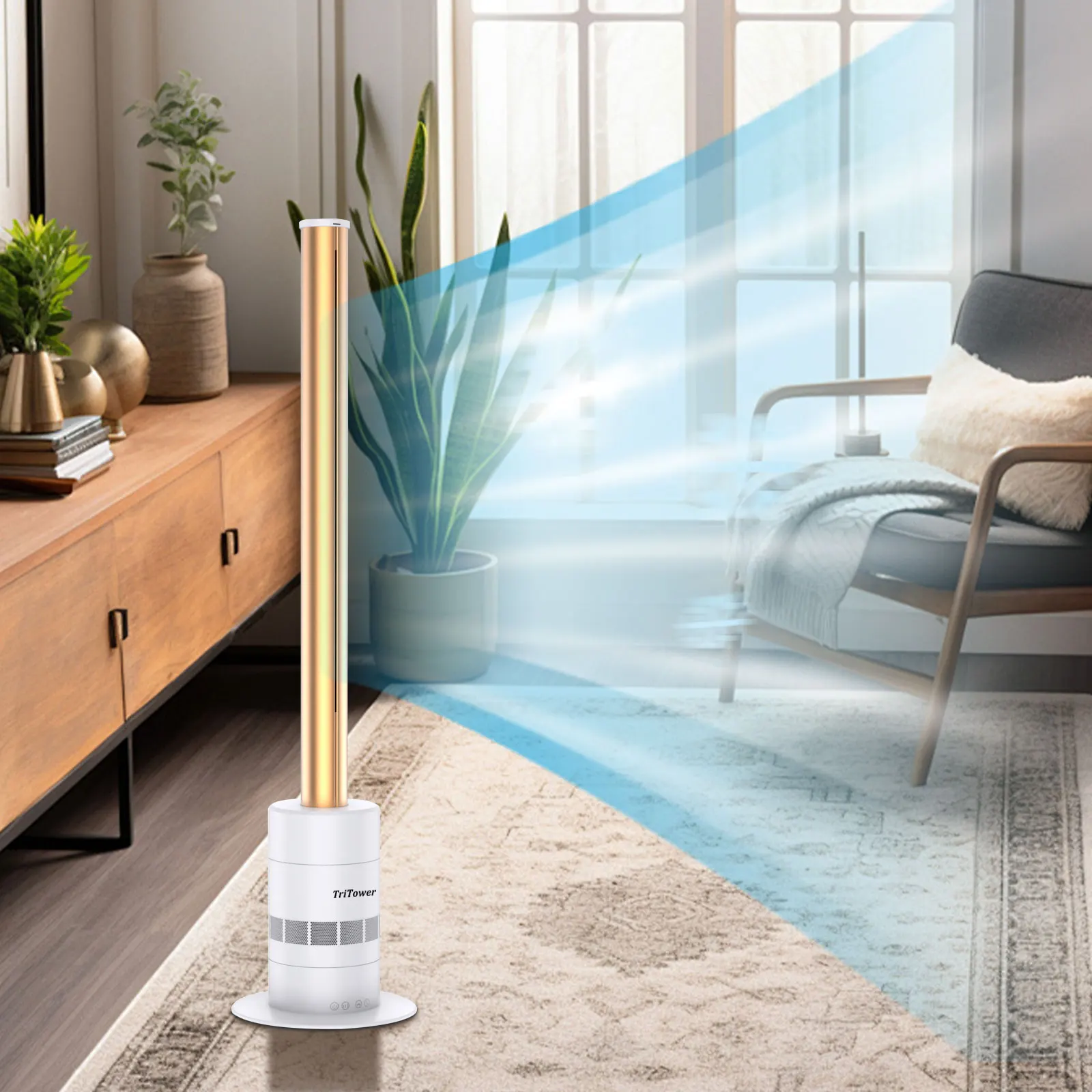 2024 CE certificates hot selling pedestal portable smart oscillating 71 degree remote control air cooling bladeless fan