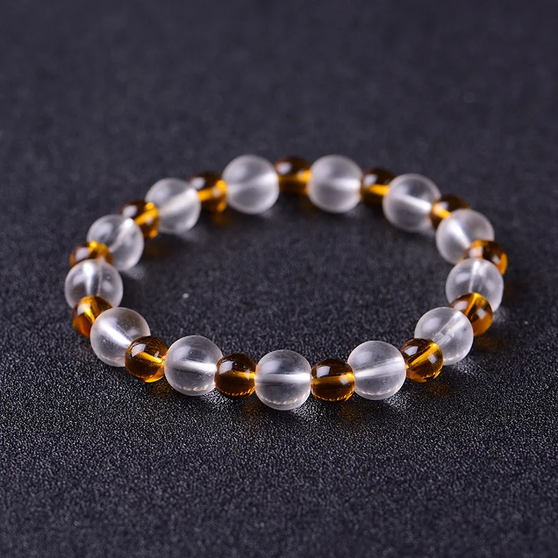 8 мм переработанные пластиковые прозрачные стеклянные бусины браслет регулируемые бусины браслет для женщин Океанский браслет BHBP074