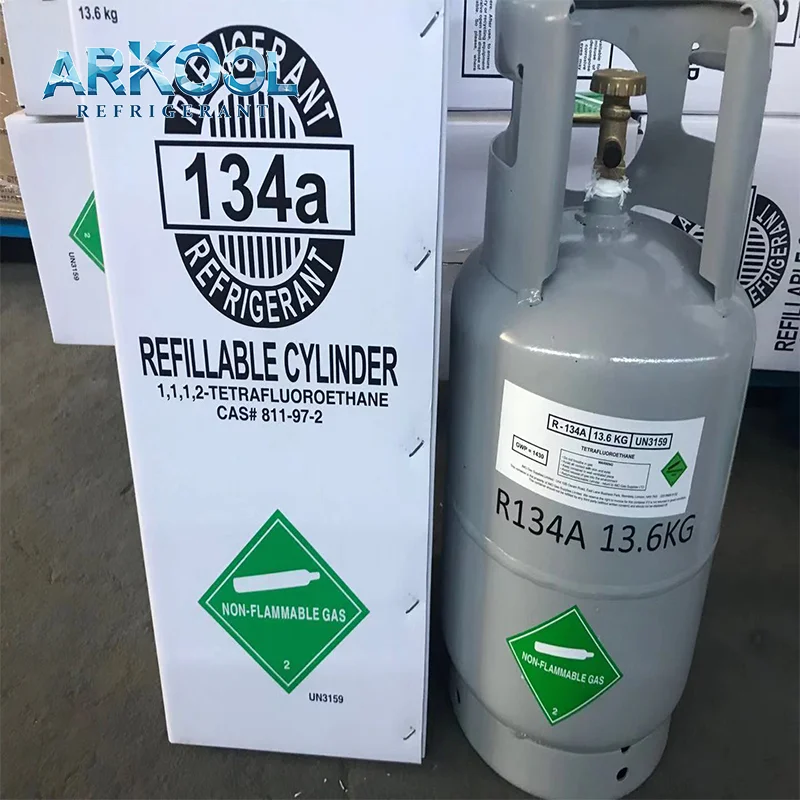 Refrigerant gas r134a,r410a in disposable cylinder