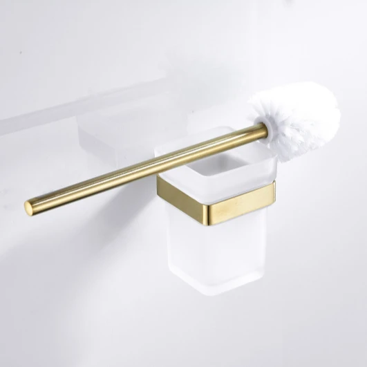 gold color hotel washroom bathroom Toilet Brush & Holders sanitary ware