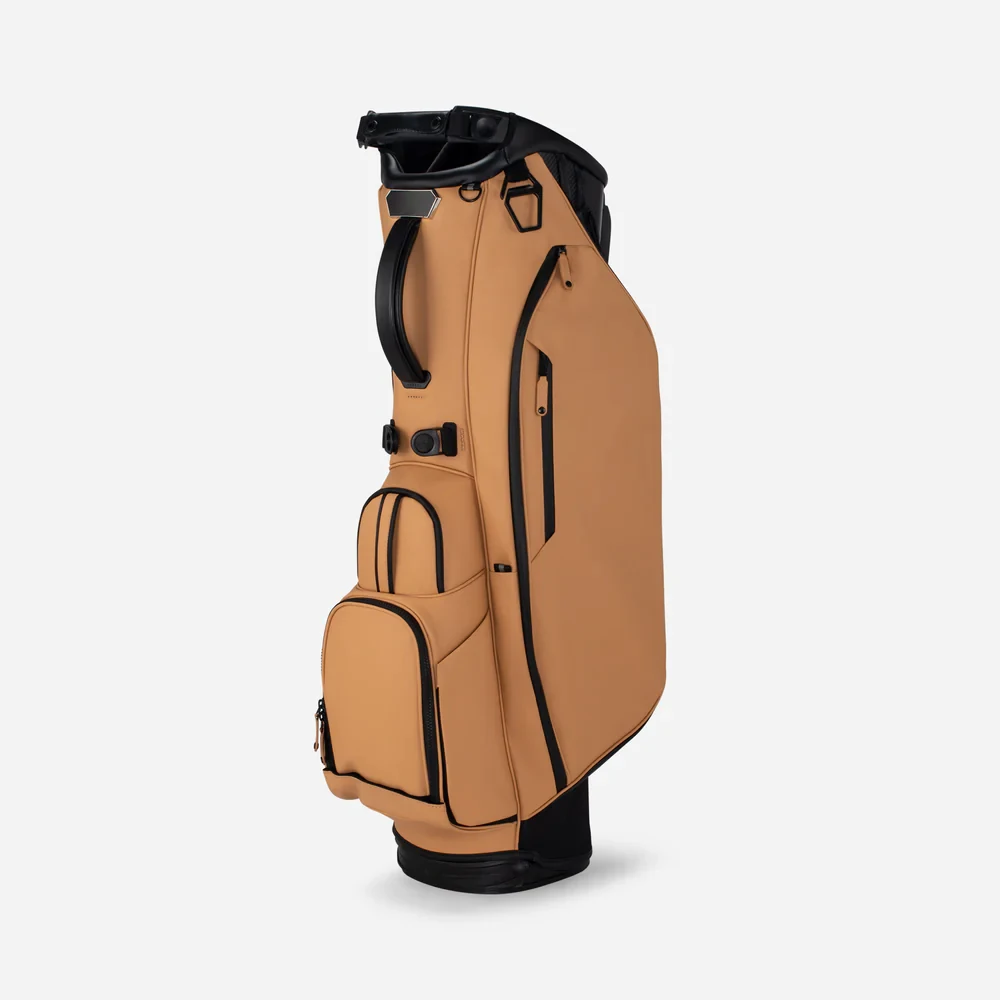 PRIMUS GOLF Manufacturer ODM Carry Golf Bag Leather Custom logo 6/14 way Pu Golf Stand Bag for men