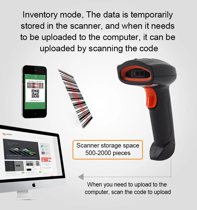 CQH5601BG for warehousing logistics express handheld barcode reader wireless blue tooth barcode scanner