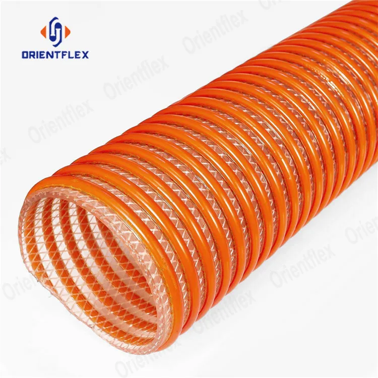 Light Weight Flexible PVC Corrugated Fibre Braided Reinforced Suction And Discharge Hose For Water Pump