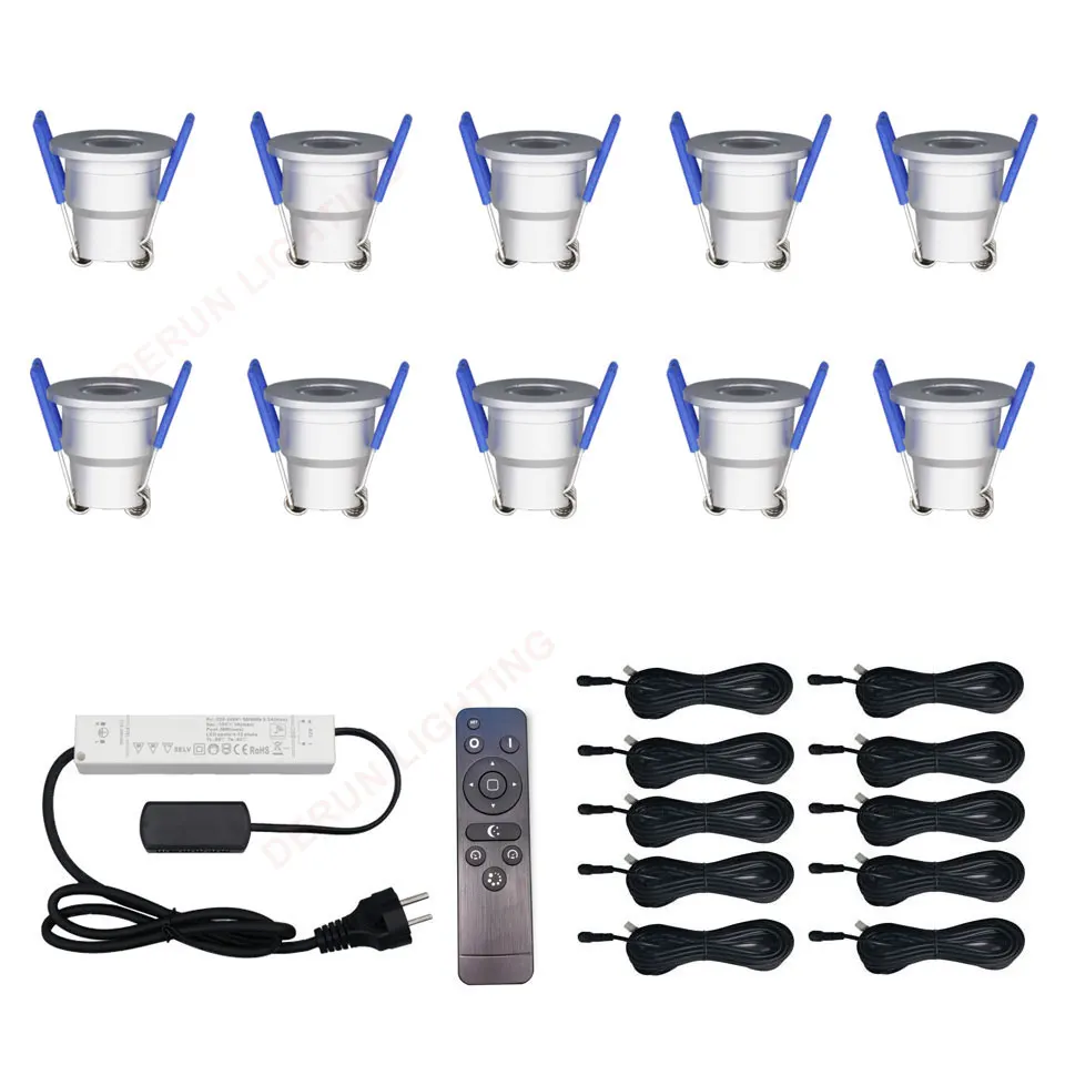 12x Veranda spot of 3W non dimmable LED mini spots set
