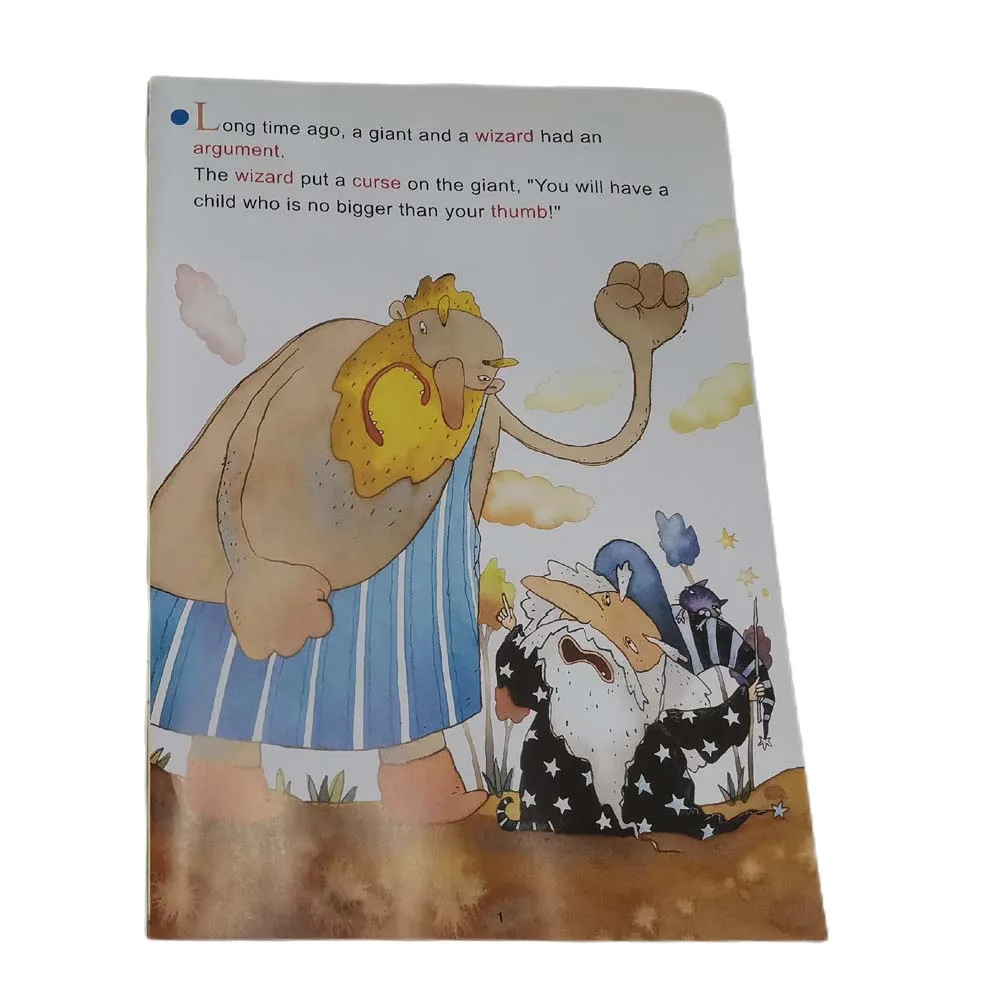 World classic English story book of the Adventure of Tom Thumb with talking pen for kids