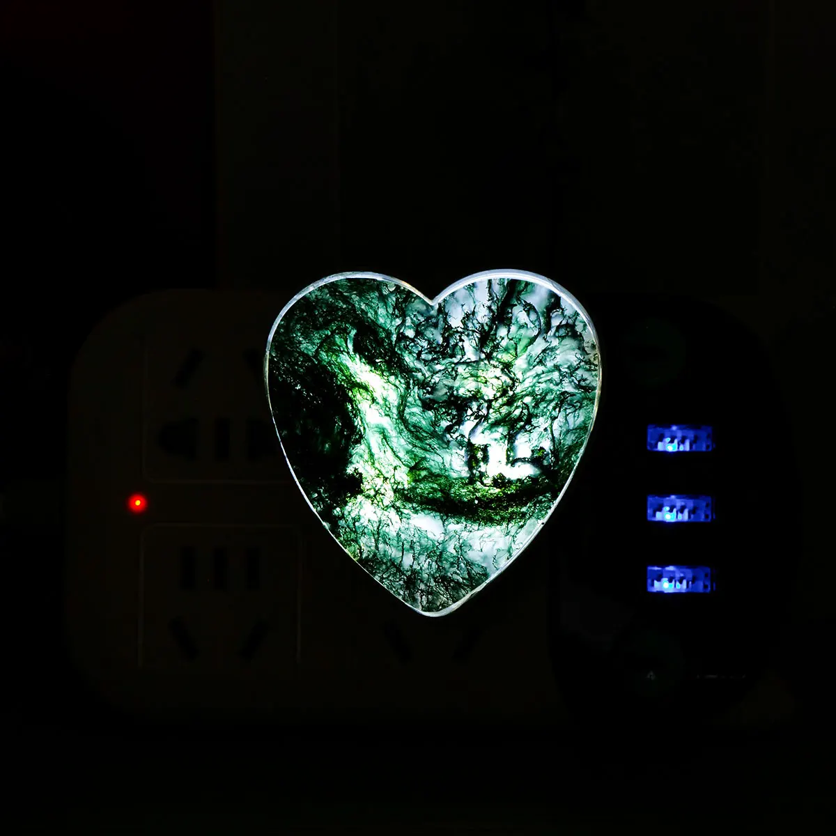 wholesale natural Healing rose quartz Crystal night light moon heart star lamp  wedding holiday decoration