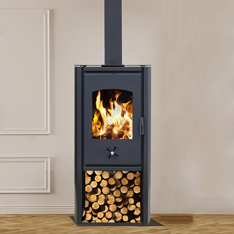 Modern freestanding real fire firewood fireplace widely used wood burning stoves for room heating