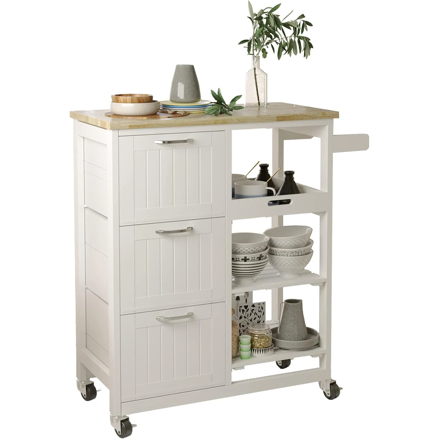 Кухонная тележка с 3-уровневым держателем