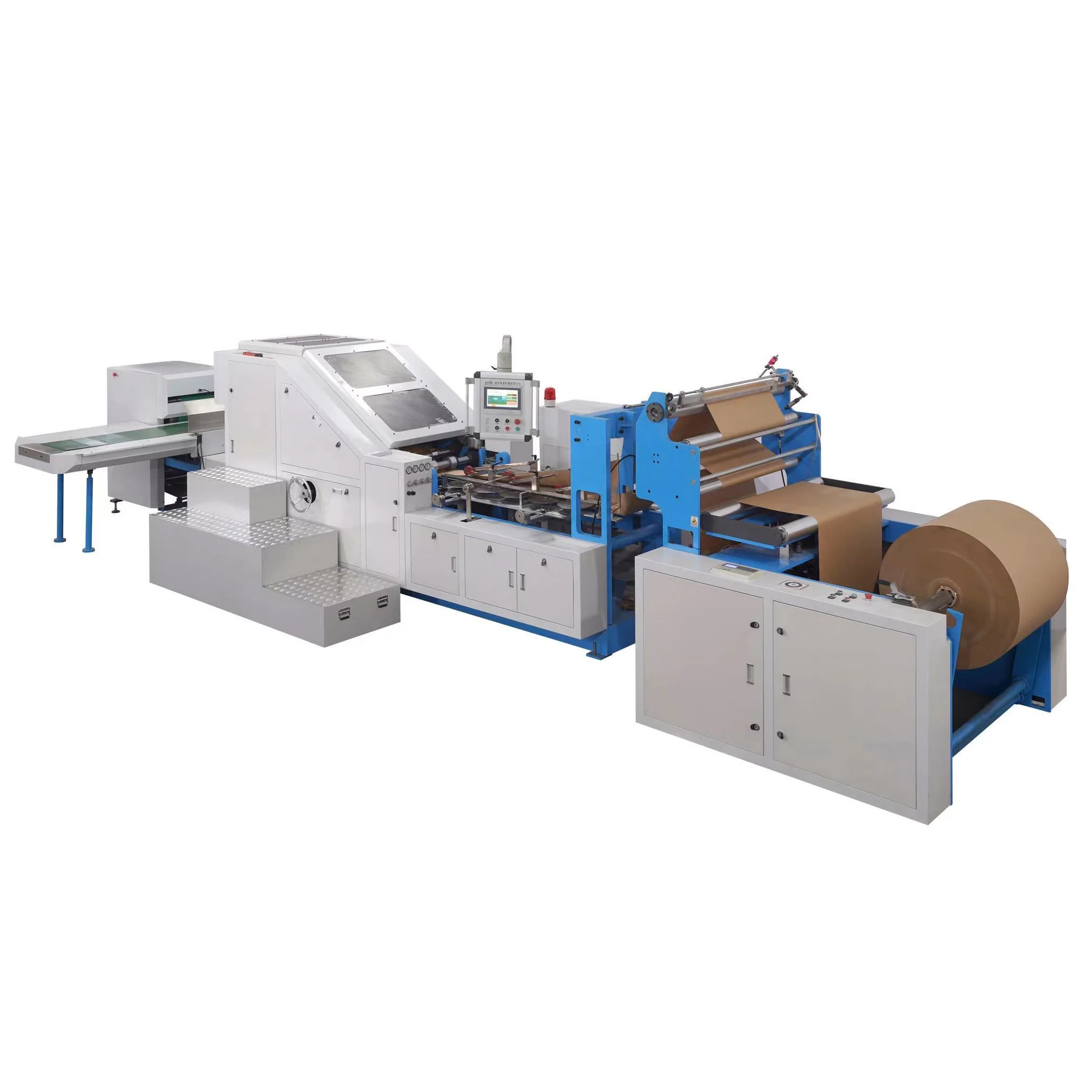 Bread Snack Food Packaging Takeaway Bag Semi Automatic Square Bottom Kraft Paper Shopping Bag Machine For Sale