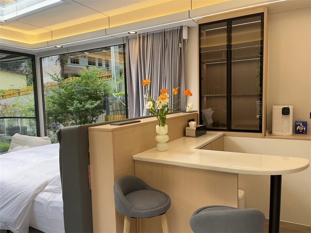 Container homes capsule house space smart mobile tiny house space capsule house