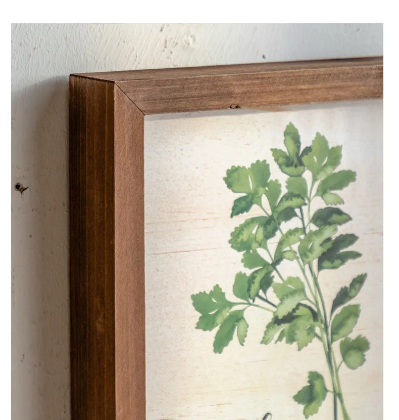 Nordic Petty Bourgeoisie Creative Photo Wall Old Plant Craft Painting Solid Wood Wall Decoration Corridor Background Wall Decor
