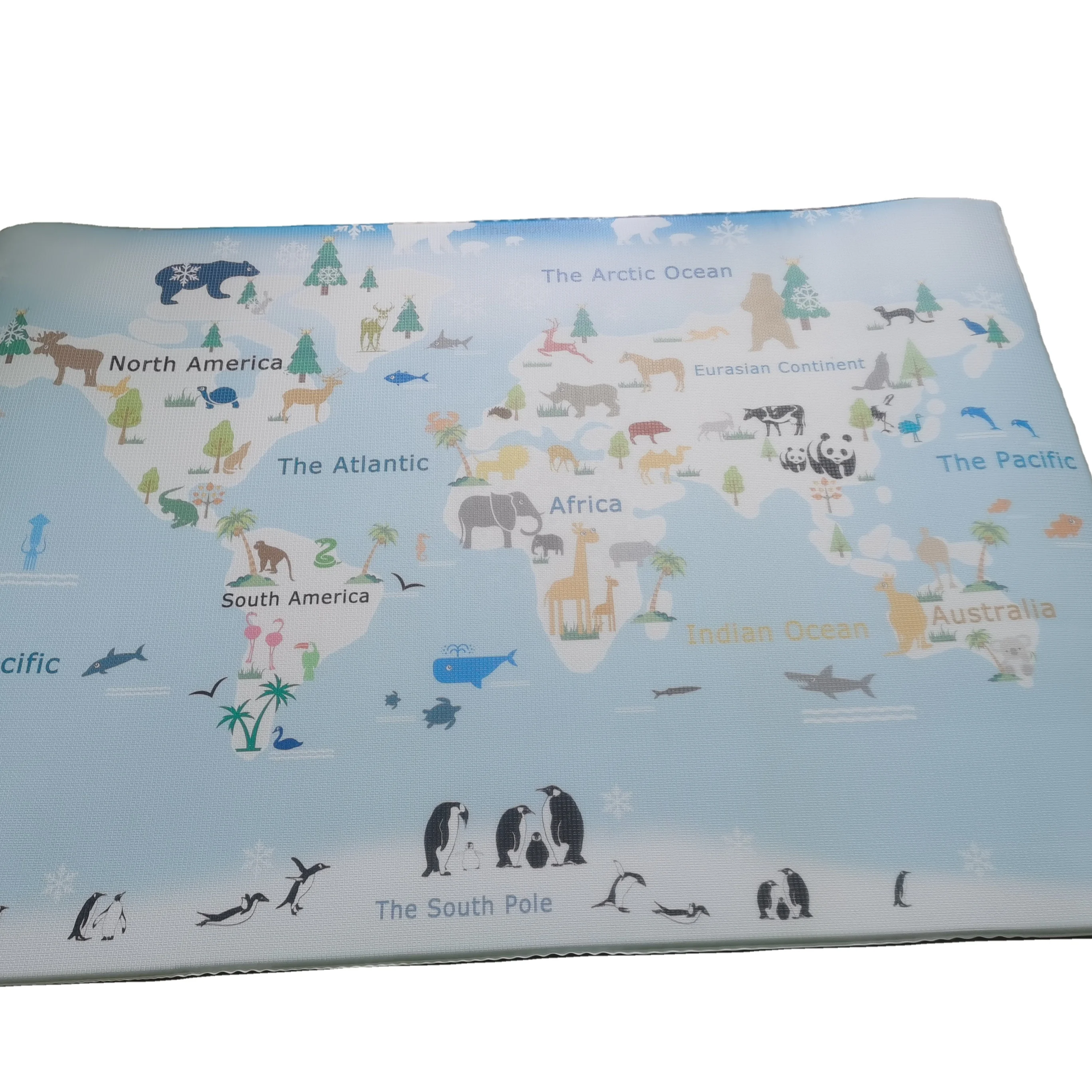 Amazon hot sell high quality rolling baby double sided mat