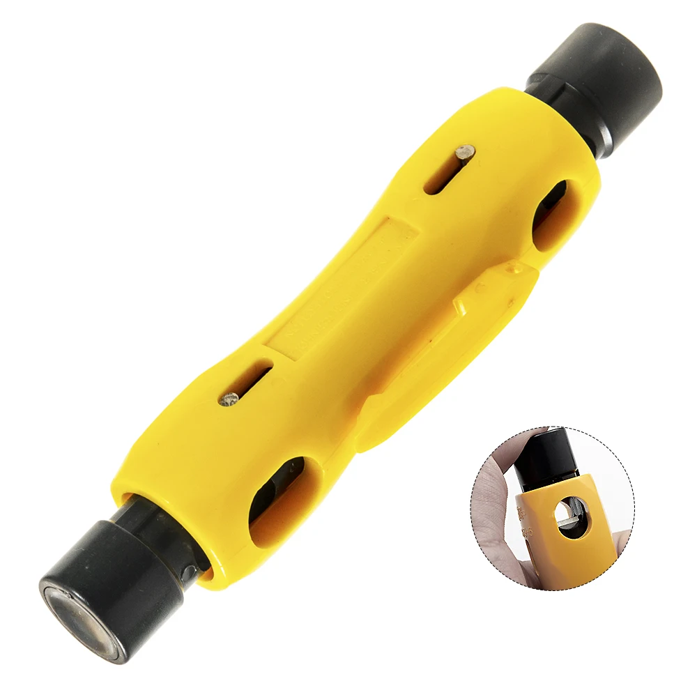 Double Ended Coax Multifunction Stripping Coaxial Cable Stripper Wire Cutter Pen for RG59 RG6 RG7 RG11
