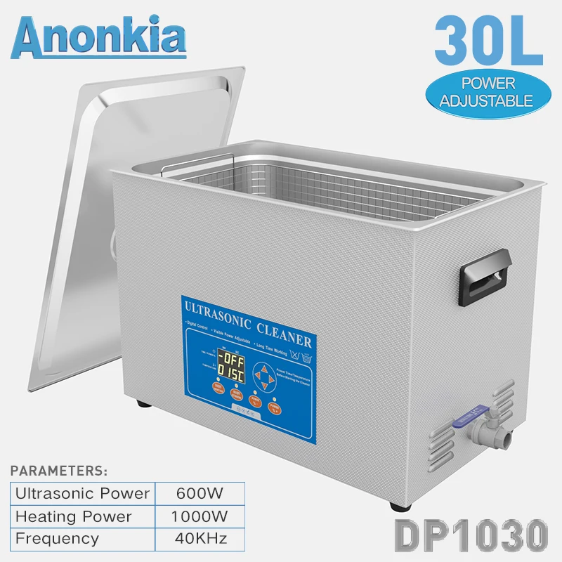 30L Power Adjustable Lab Ultra Sonic Water Bath Sonicator Industrial Ultrasonic Cleaner