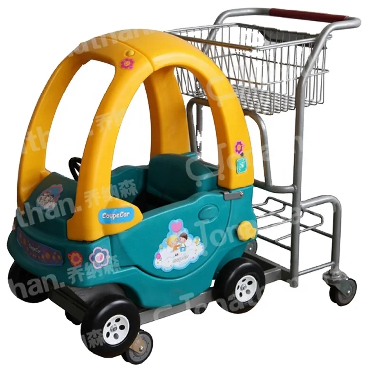 plastic cart high quality supermarket kids shopping trolley