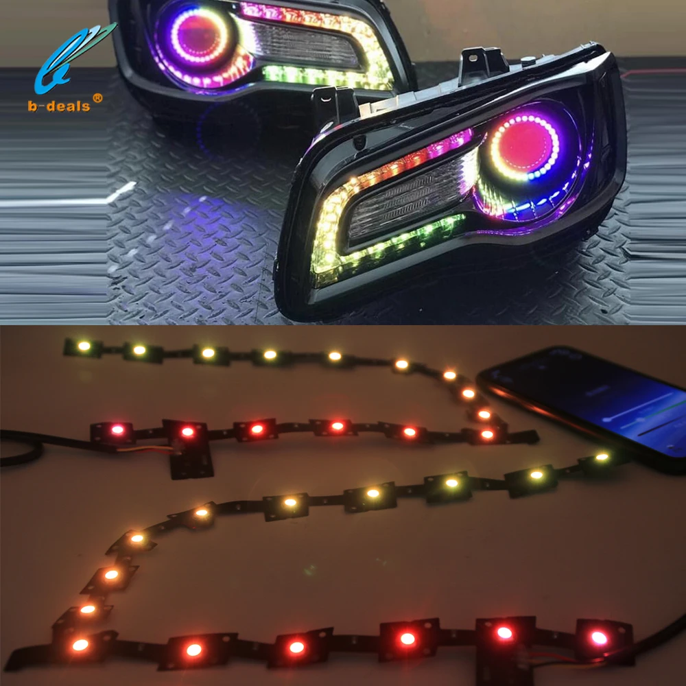 2011-2020 для Chrysler 300C DRL плата красный зелёный синий гонящий + переключающий Желтый поворотный сигнал DRL лента