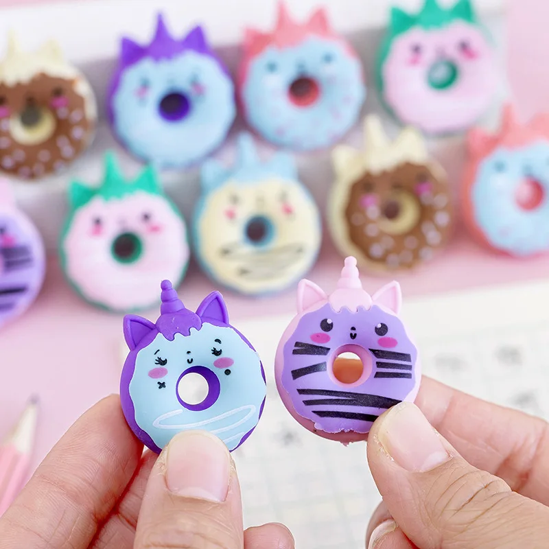 2022 Wholesales High Quality  TPR Material Cute Unicorn Shape Erasers for Girls