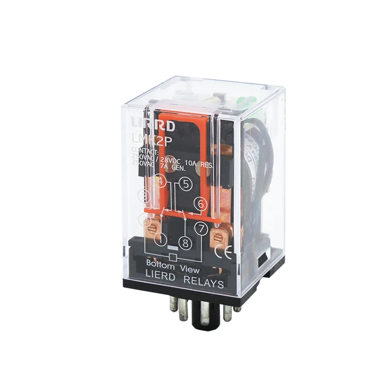 MK2P 240V AC Coil Non-Latching Relay DPDT 10A 8 Pin Plug In