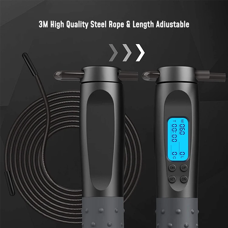 Wholesale Digital Cordless Smart Skipping Jump Rope and Adjustable LED Jump Rope with Counter