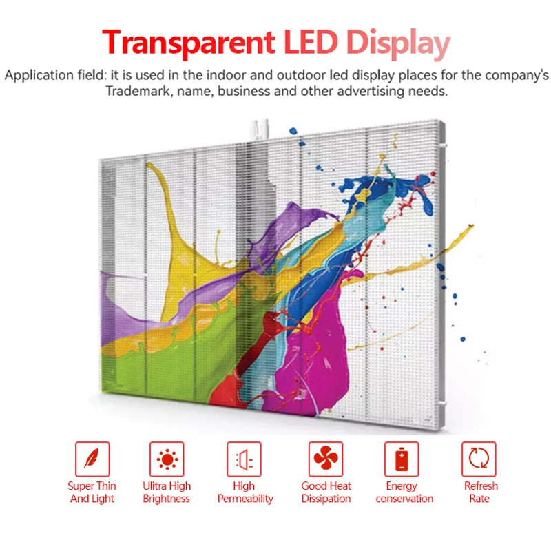 Ip67 Waterproof Flexible Led Video Curtain Outdoor Building Background Foldable Transparent Led Mesh Display Screen