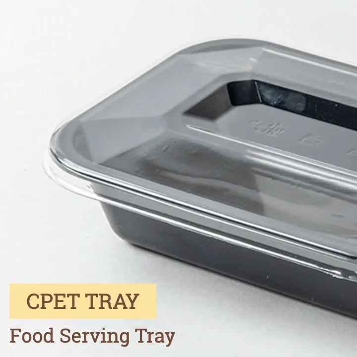 CPET High-heat Resistant Disposable Microwave And Oven Safe Food Containers For Airline