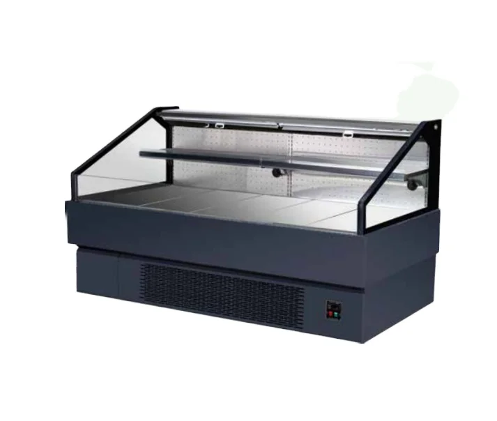 Vegetable open air chiller showcase juice fruit bar refrigerator