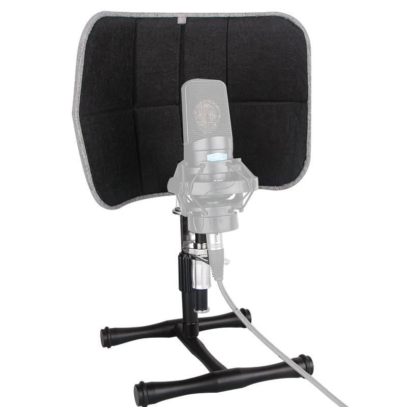 
PF52 Professional Acoustic Pop Filter Diffuser Microphone Studio Shield Desktop Portable Vocal Booth Recording Wind Screen 
