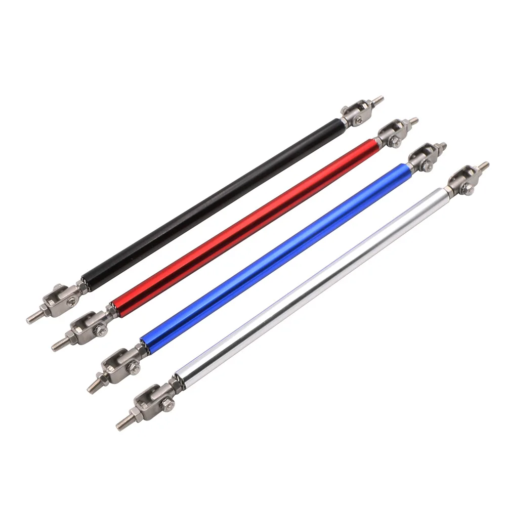 Red Adjust Front Bumper Lip Splitter Strut Rod Tie Support Bars For Honda  7.5/10/15/20CM