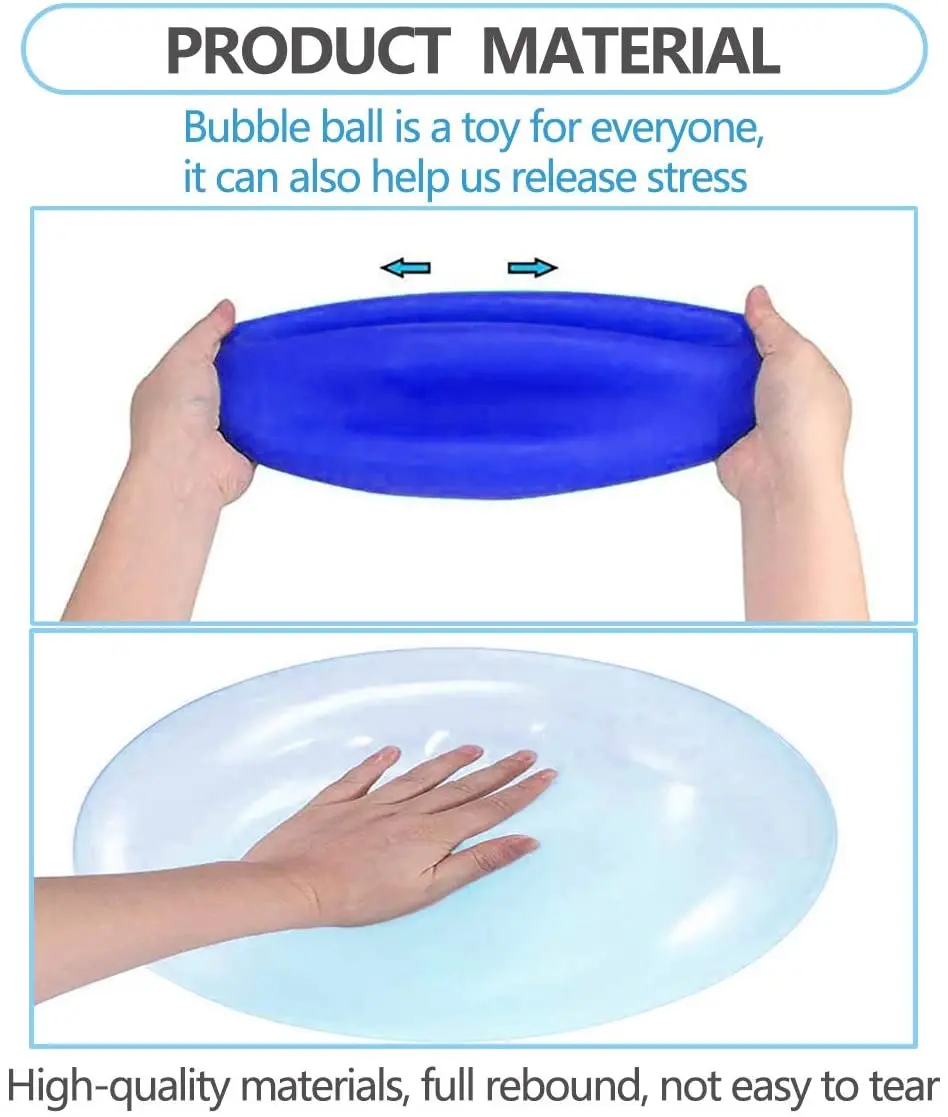130cm Magic TPR Super Giant Water Bubble Ball Human Bubble Ball for Kids Outdoor Play Game
