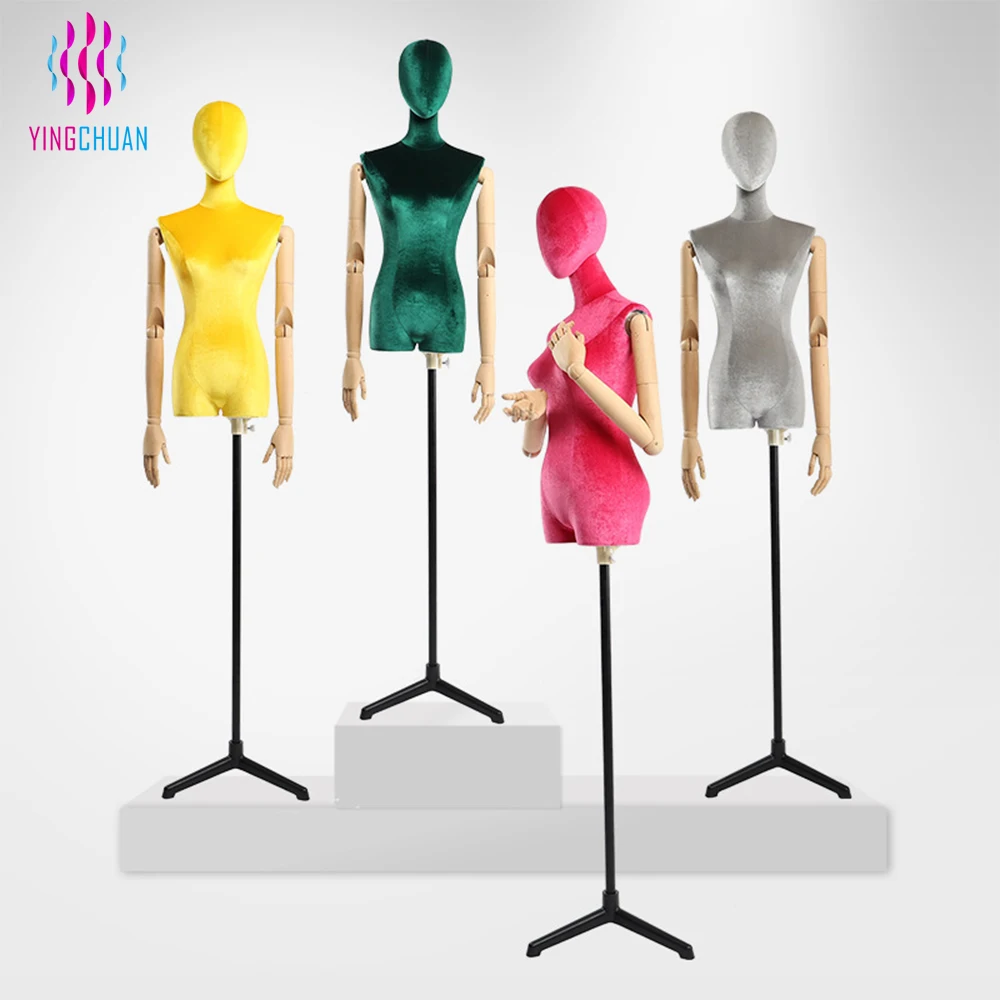 High Quality Elegant Female Half Body Adjustable Dress Form Mannequin for display